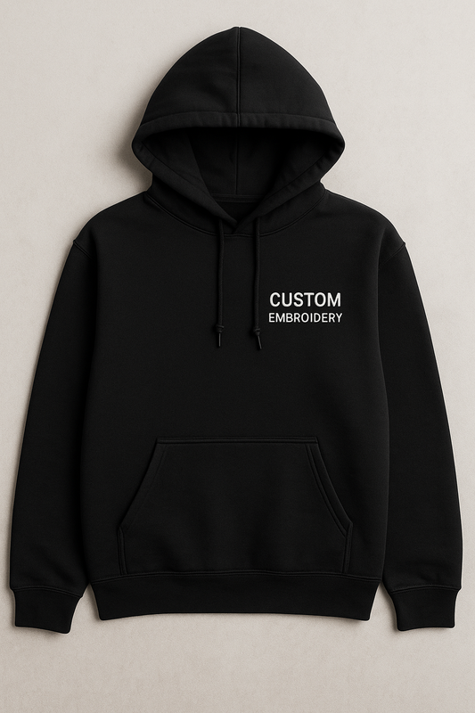 Custom Embroidered Hoodie | Chest, Sleeve, or Back Stitching
