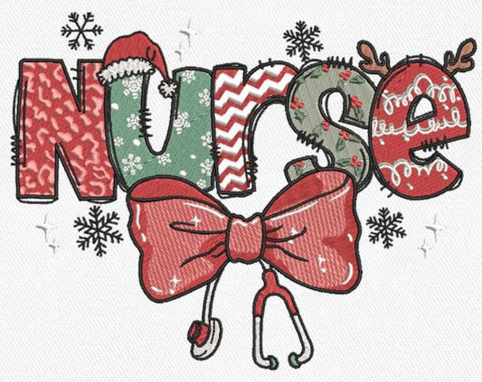 Embroidery- Nurse Christmas Design