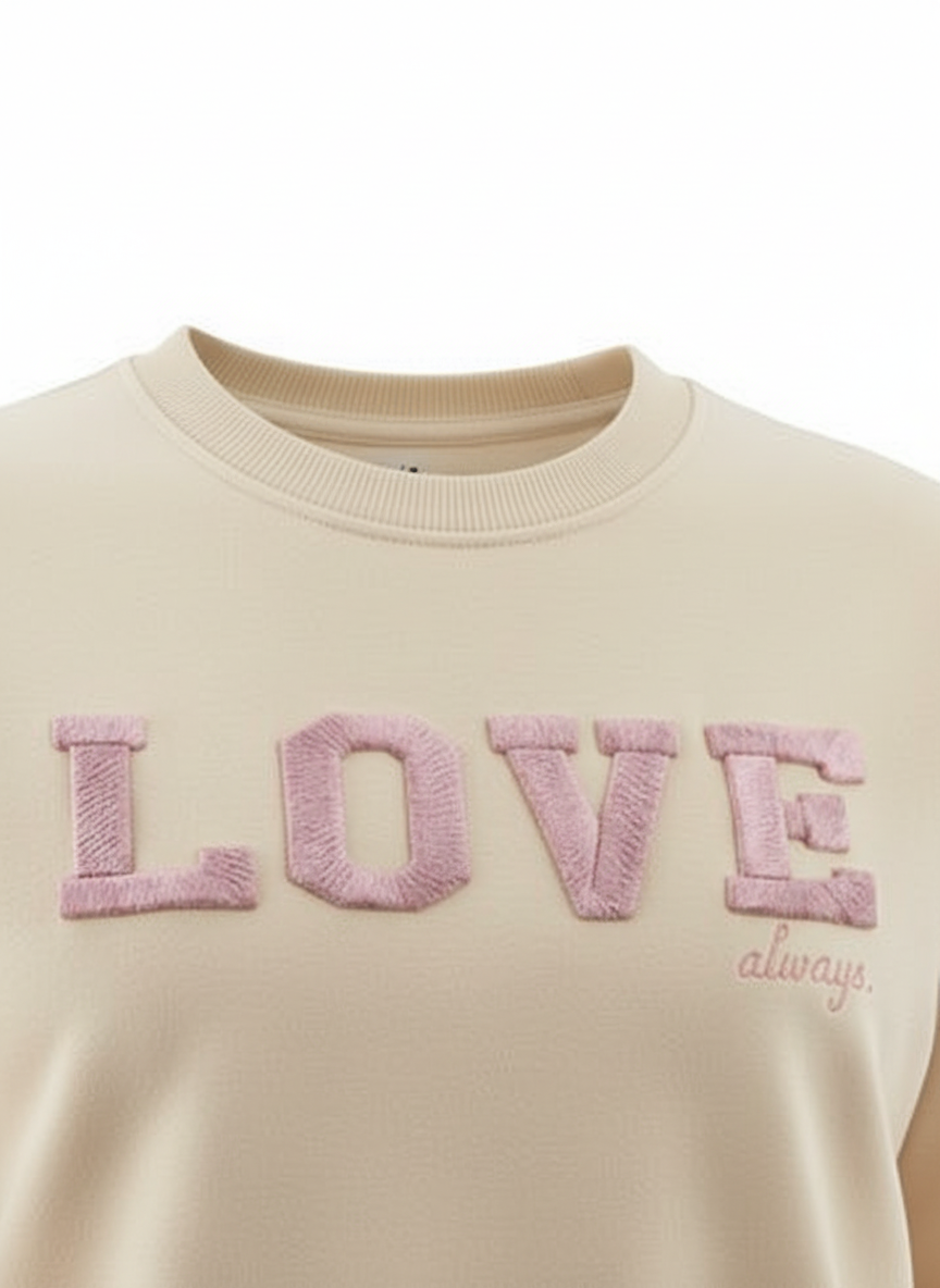 Love Always — Embroidered Sweatshirt