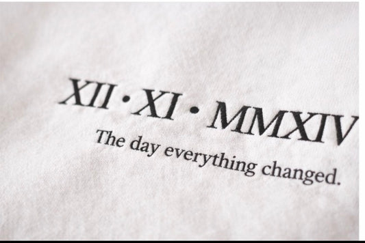 Custom Roman Numeral Date Embroidered Crewneck Sweatshirt