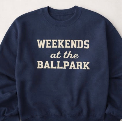 Weekends at the Ballpark Hoodie – Baseball Mom Sweatshirt – Game Day Pullover – Cozy Sports Mom Hoodie – Soft Oversized Baseball Season Crewneck