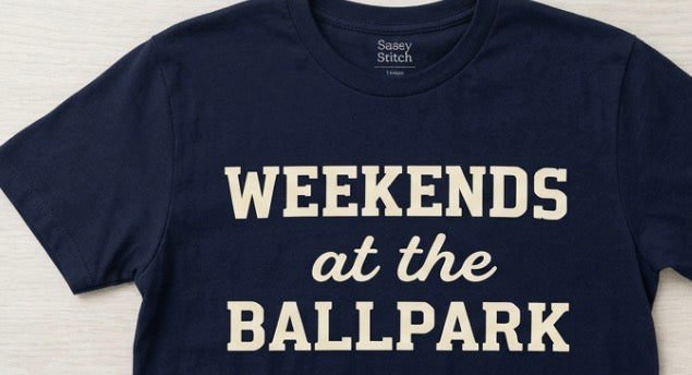 Weekends at the Ballpark Shirt | Baseball Mom Tee | Game Day T-Shirt | Sports Mom Outfit