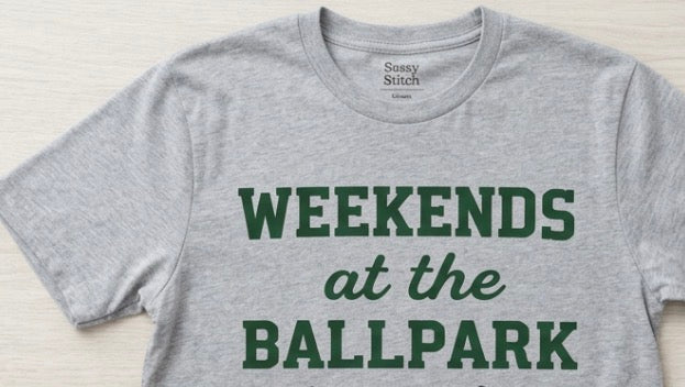 Weekends at the Ballpark Shirt | Baseball Mom Tee | Game Day T-Shirt | Sports Mom Outfit