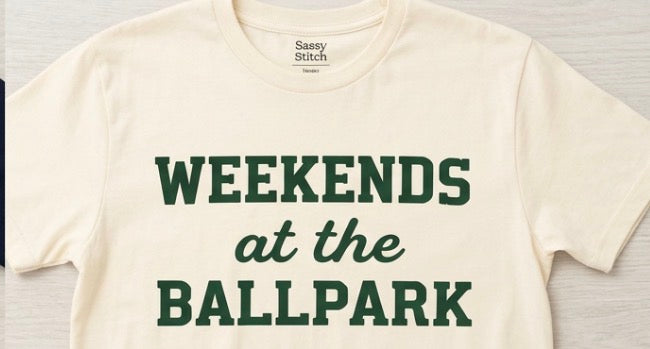 Weekends at the Ballpark Shirt | Baseball Mom Tee | Game Day T-Shirt | Sports Mom Outfit