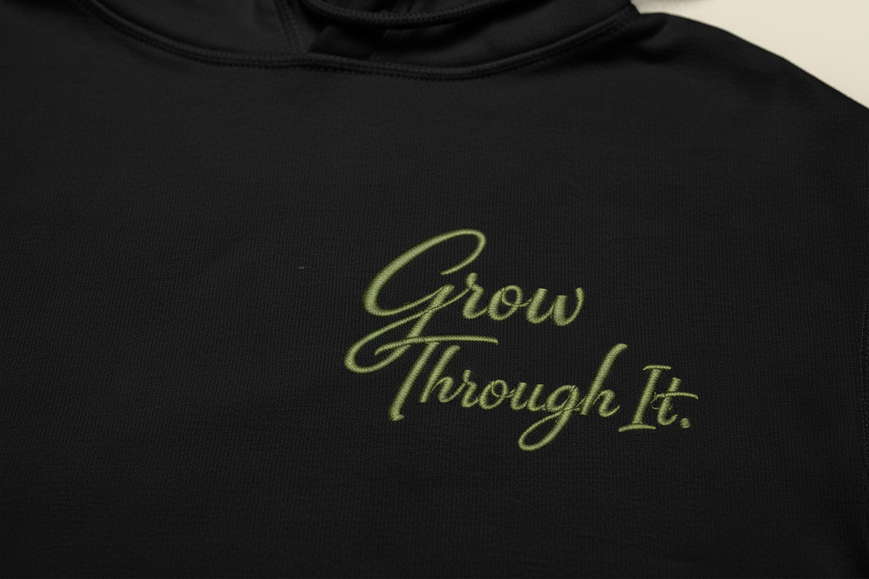 Black hoodie - Grow Through It