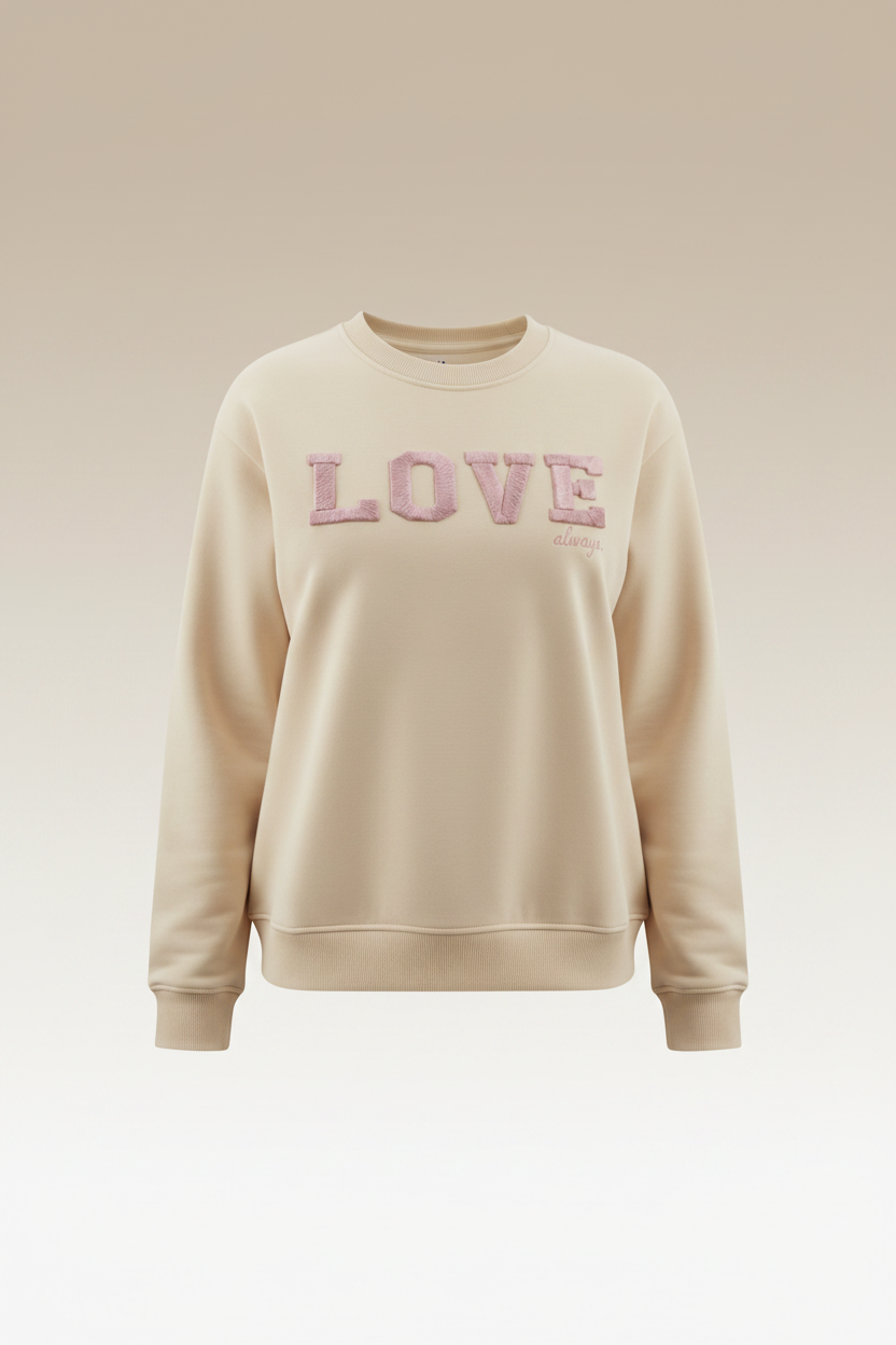 Cream LOVE Sweatshirt