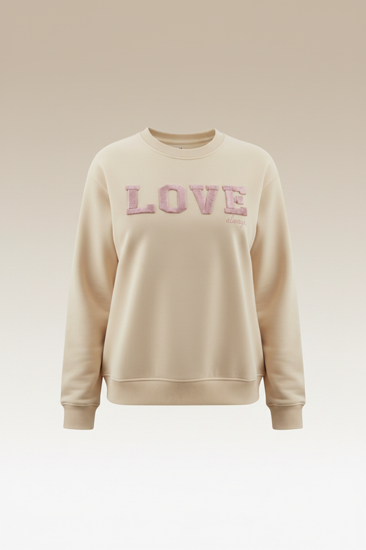 Cream LOVE Sweatshirt