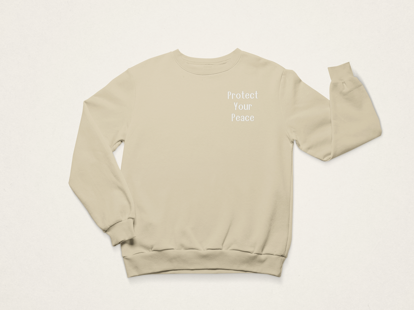 Protect Your Peace - Minimalist Embroidered Sweatshirt