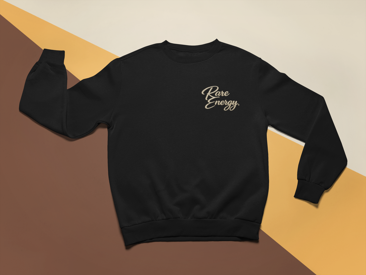 Rare Energy.| Minimalist Statement Embroidered Sweatshirt | Neutral Aesthetic