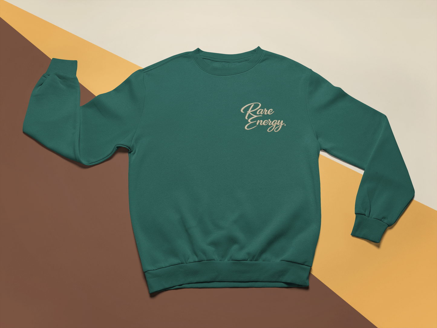 Rare Energy.| Minimalist Statement Embroidered Sweatshirt | Neutral Aesthetic