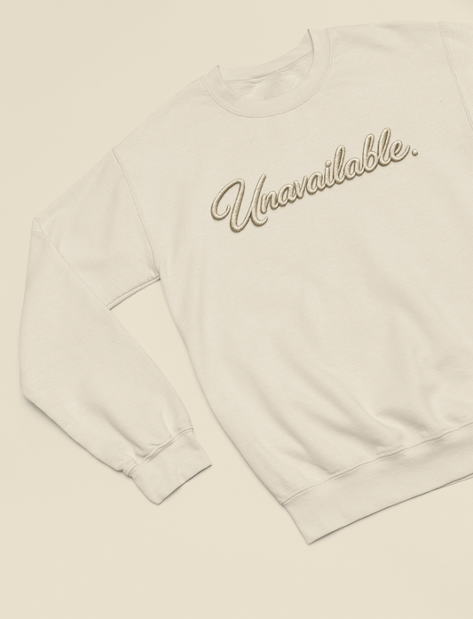 Unavailable Embroidered Sweatshirt | Signature Sassy Stitch Statement