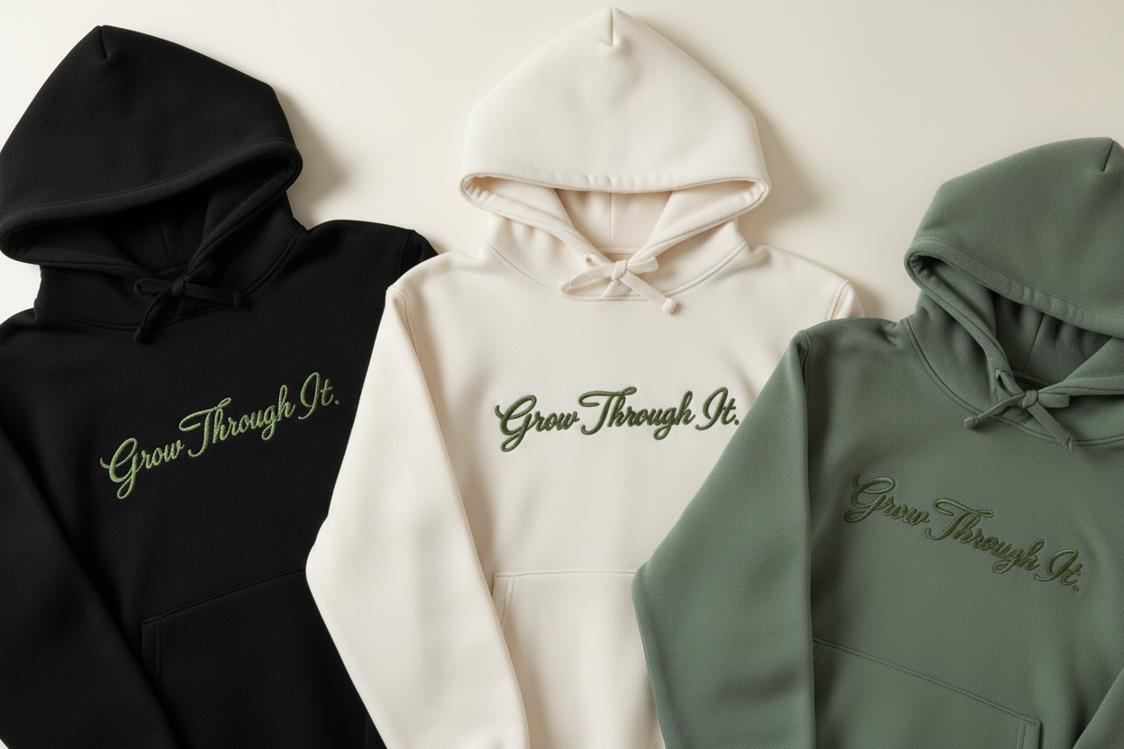 Three hoodies - Grow Through It